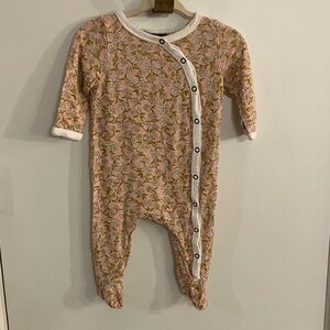 Milkbarn Pink and White Kids One Piece